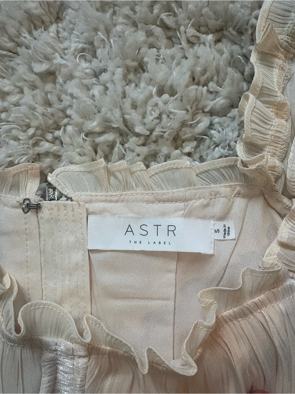 ASTR the Label Cream Long Sleeve Corset Blouse